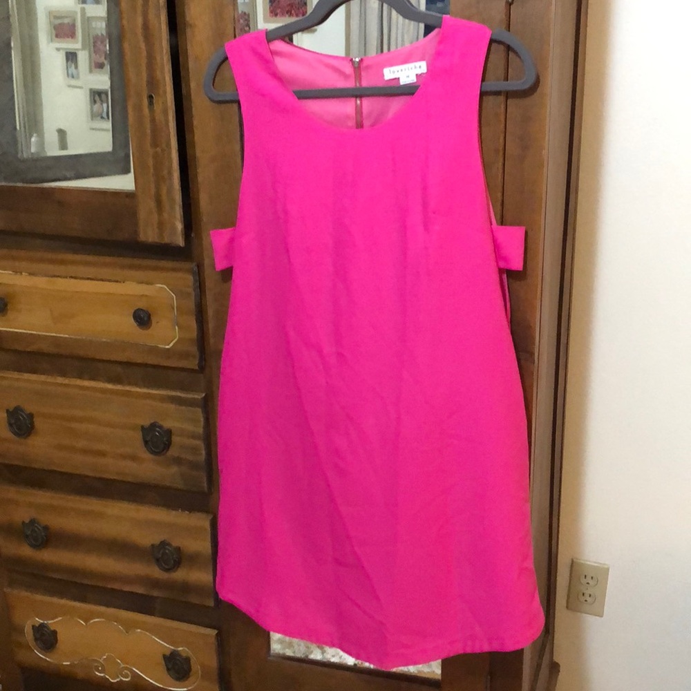 Hot Pink cut out dress